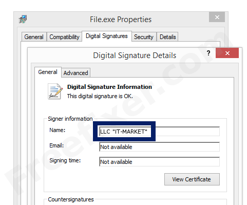 Screenshot of the LLC "IT-MARKET" certificate